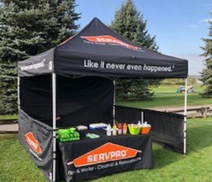 SERVPRO of Guelph tent, with drinks and prizes