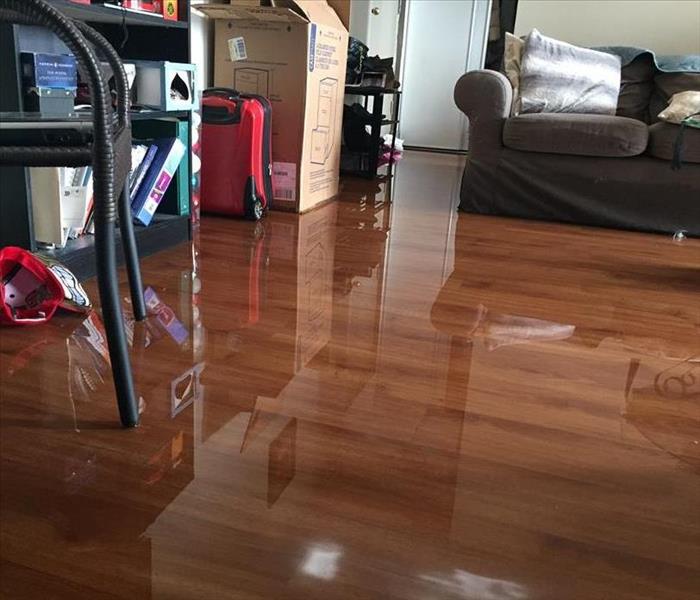 floor covered in water 