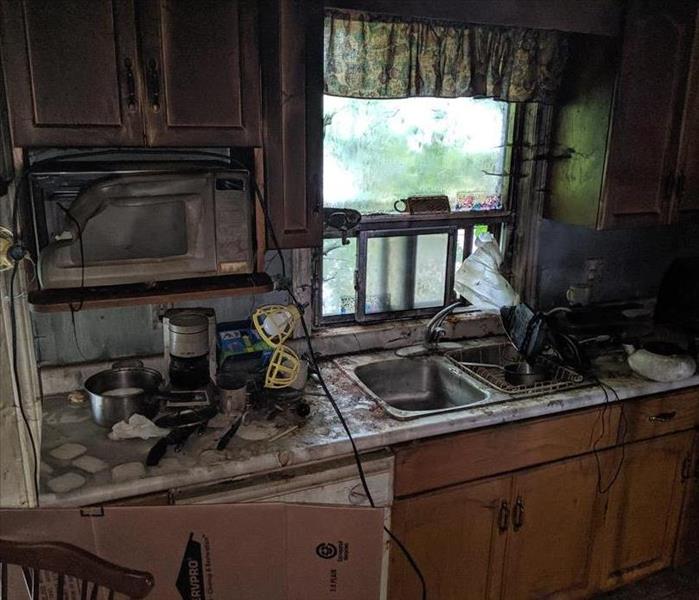 Residential Fire Loss in kitchen