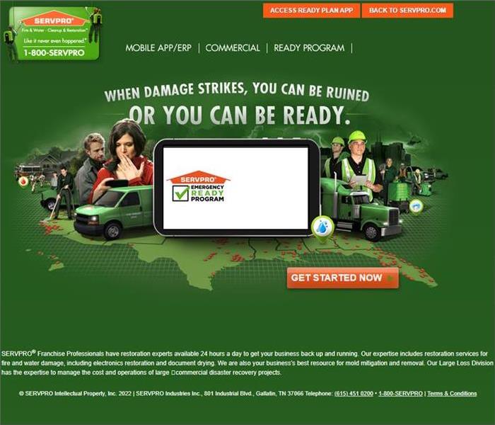 A picture of the SERVPRO ERP portal